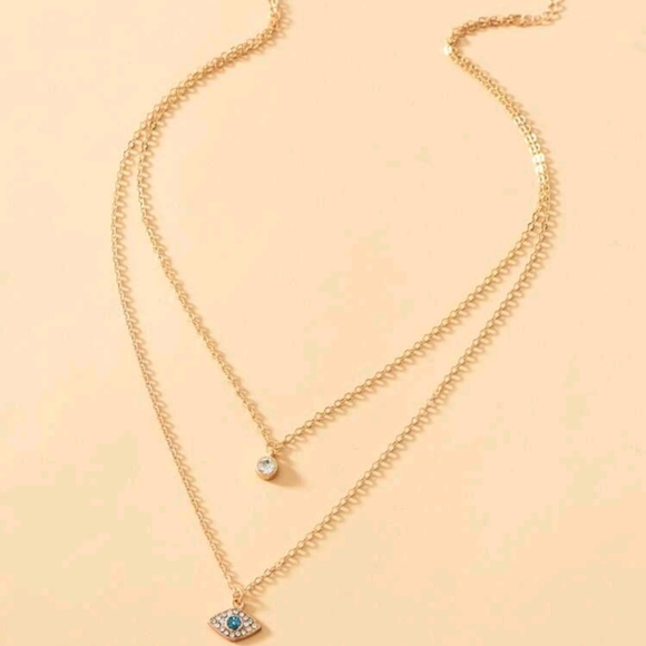 🍉5 For $25* Rhinestone Eye Necklace - Picture 2 of 3